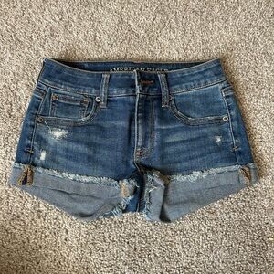 American Eagle Outfitters Distressed Blue Jean Shorts